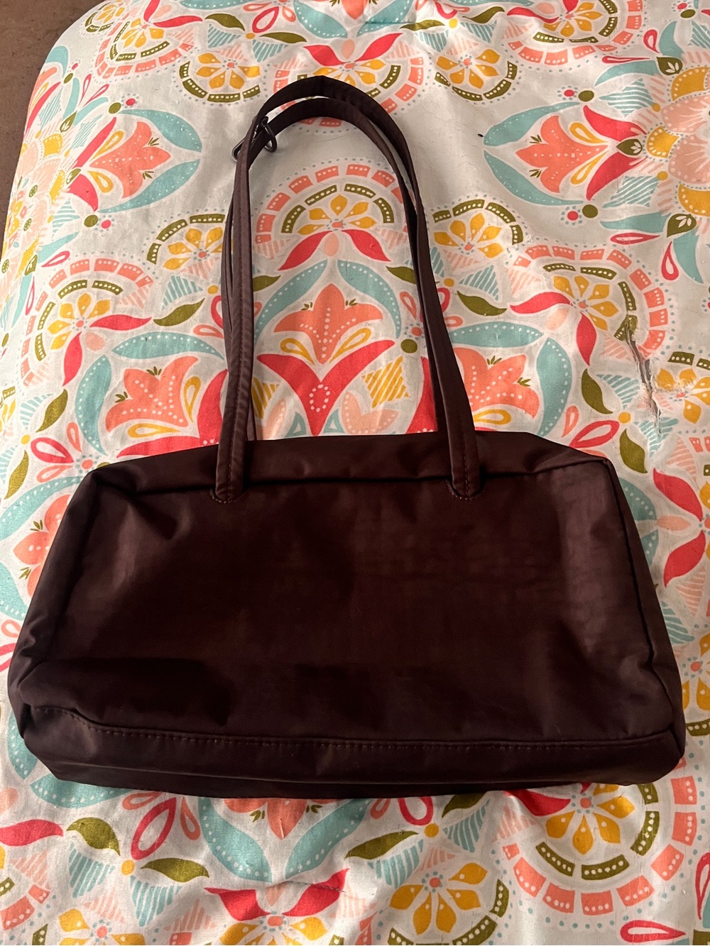BAGGU Chocolate Plum Regular size Bowler Bag - Picture 5 of 10